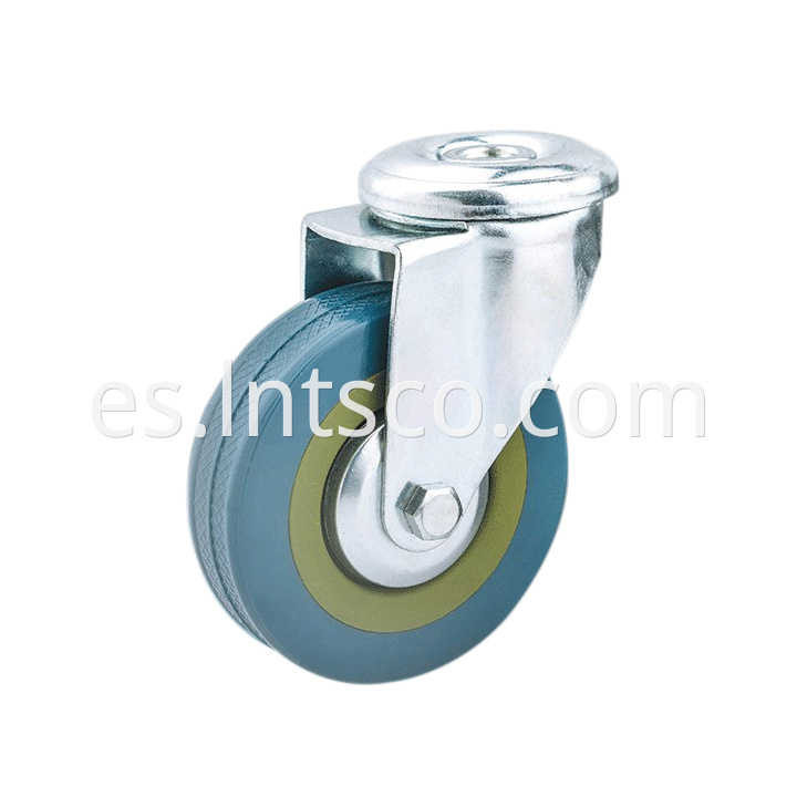 Bolt Hole Grey Rubber Swivel Casters Jpg